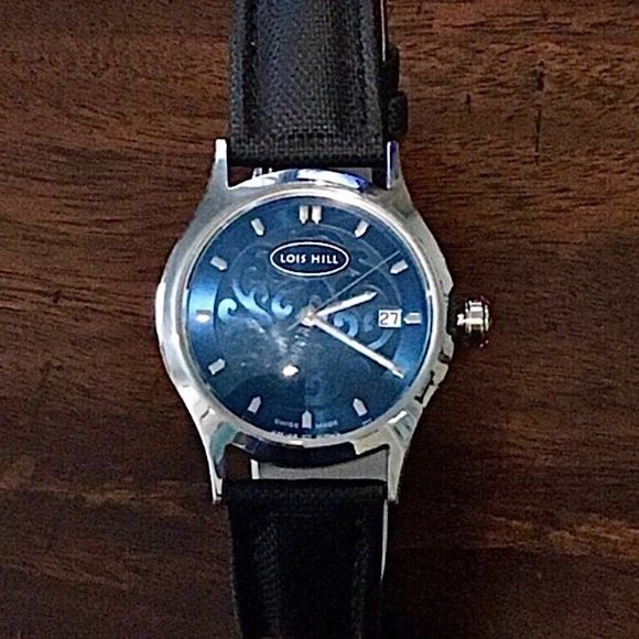 Rare LOIS HILL Watch LH 0006 Blue Face Black Band - Picture 8 of 10